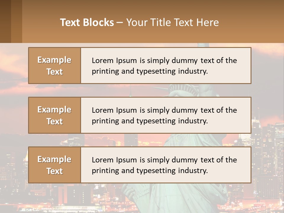 Scenic Statue City PowerPoint Template