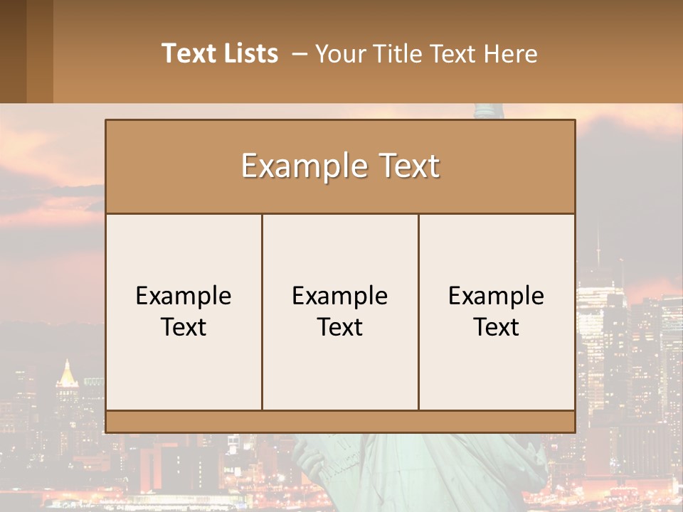 Scenic Statue City PowerPoint Template