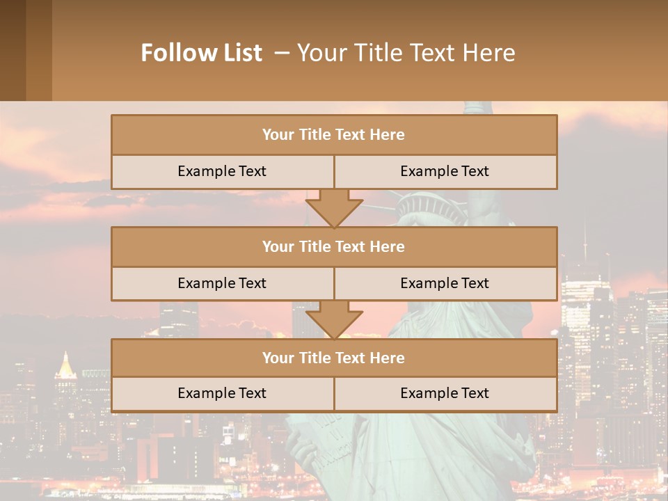 Scenic Statue City PowerPoint Template