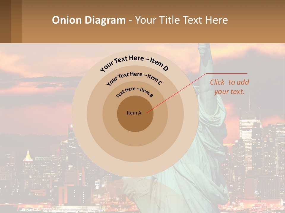 Scenic Statue City PowerPoint Template