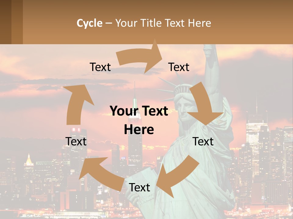 Scenic Statue City PowerPoint Template