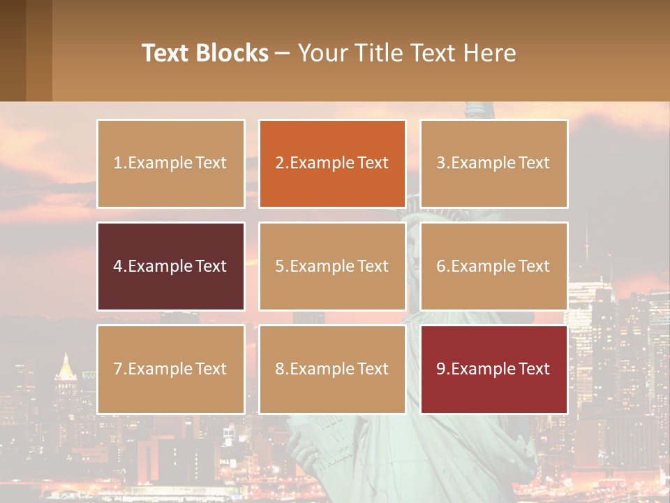 Scenic Statue City PowerPoint Template