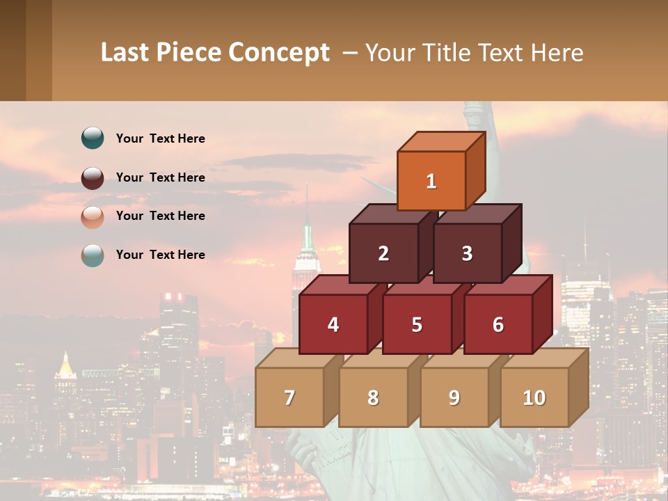 Scenic Statue City PowerPoint Template