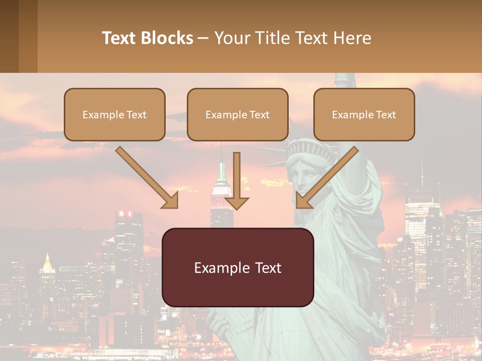 Scenic Statue City PowerPoint Template
