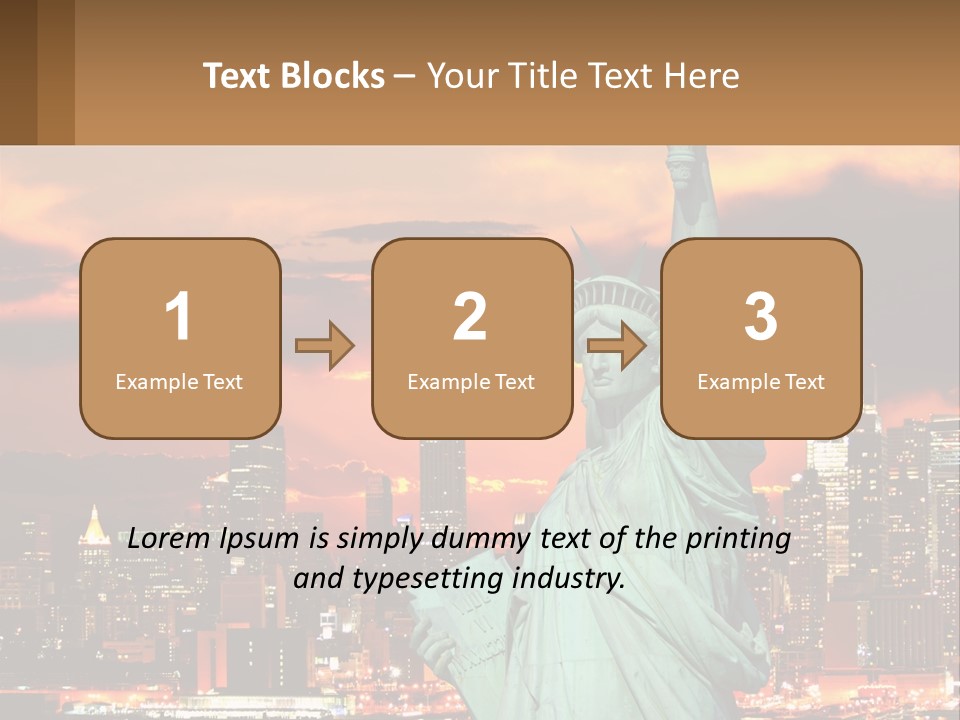 Scenic Statue City PowerPoint Template