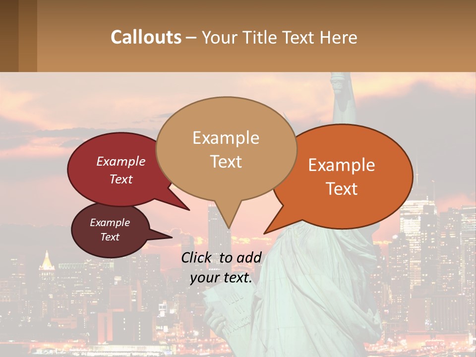 Scenic Statue City PowerPoint Template