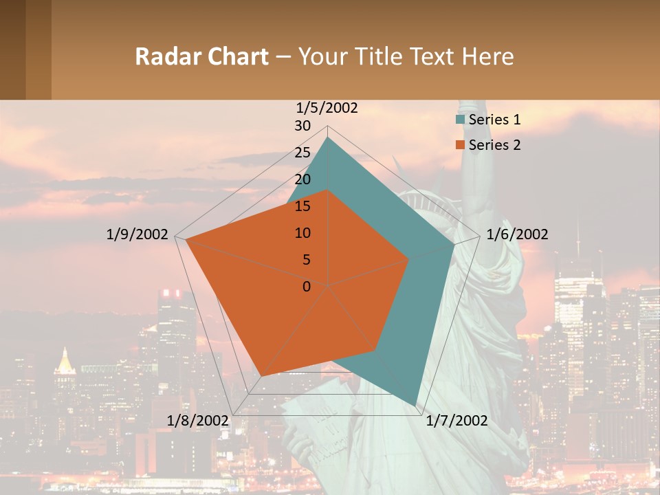 Scenic Statue City PowerPoint Template