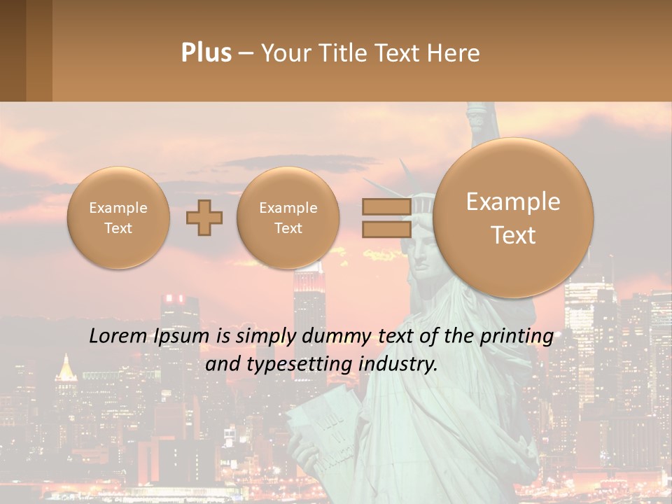 Scenic Statue City PowerPoint Template