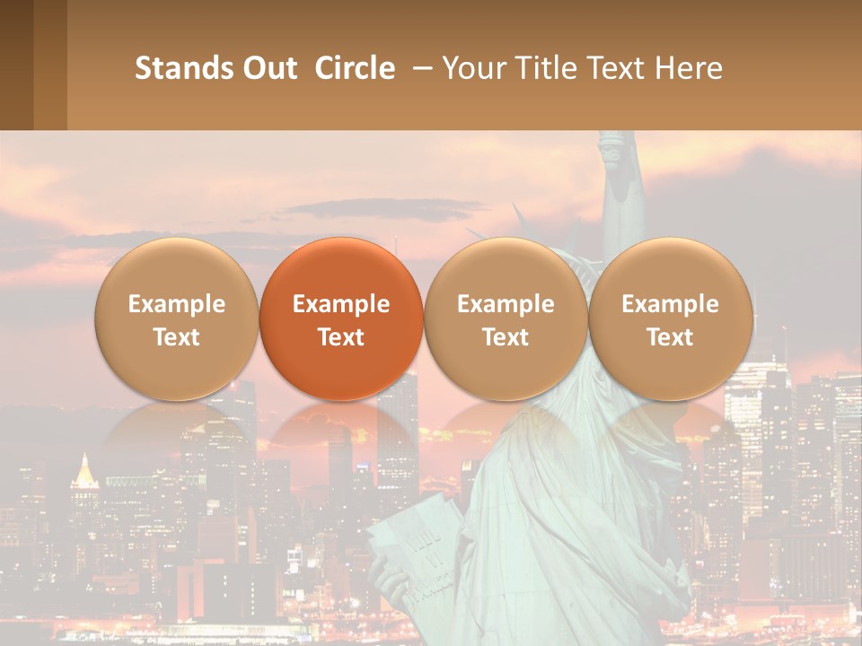 Scenic Statue City PowerPoint Template