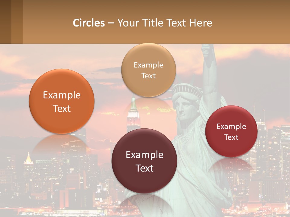 Scenic Statue City PowerPoint Template