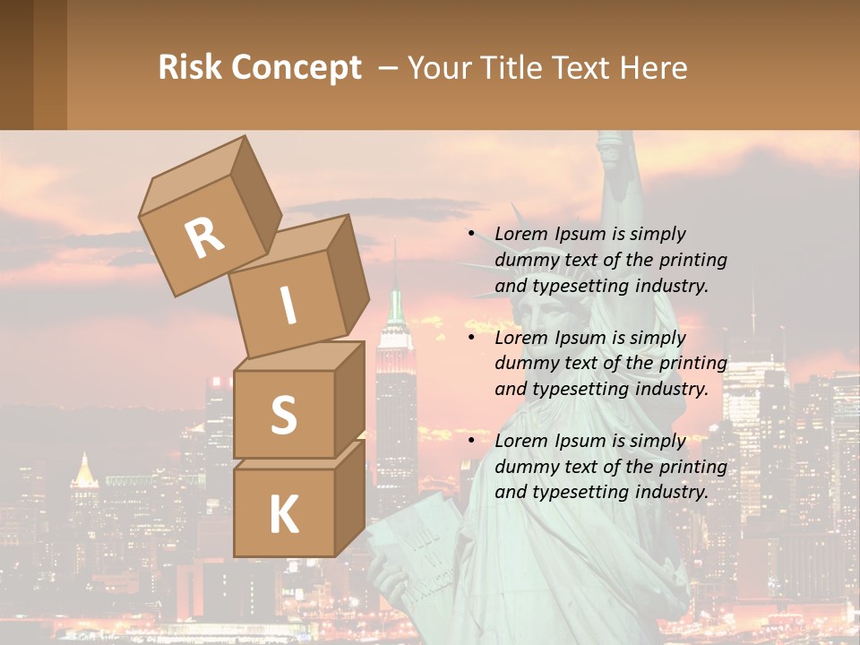 Scenic Statue City PowerPoint Template