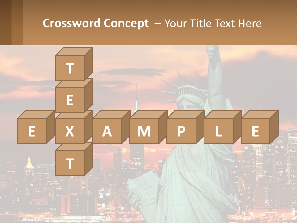 Scenic Statue City PowerPoint Template