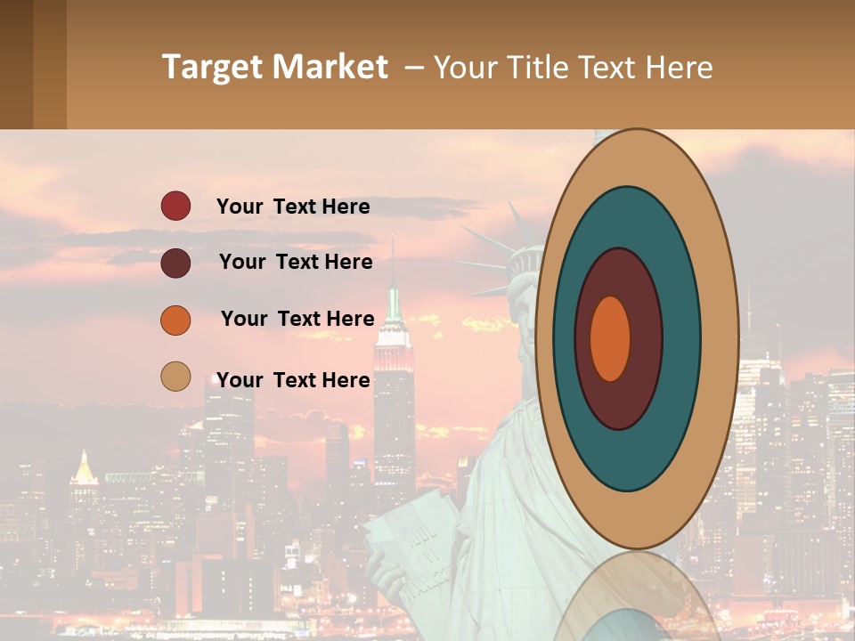 Scenic Statue City PowerPoint Template