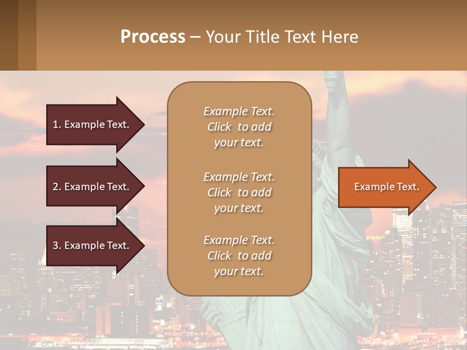 Scenic Statue City PowerPoint Template