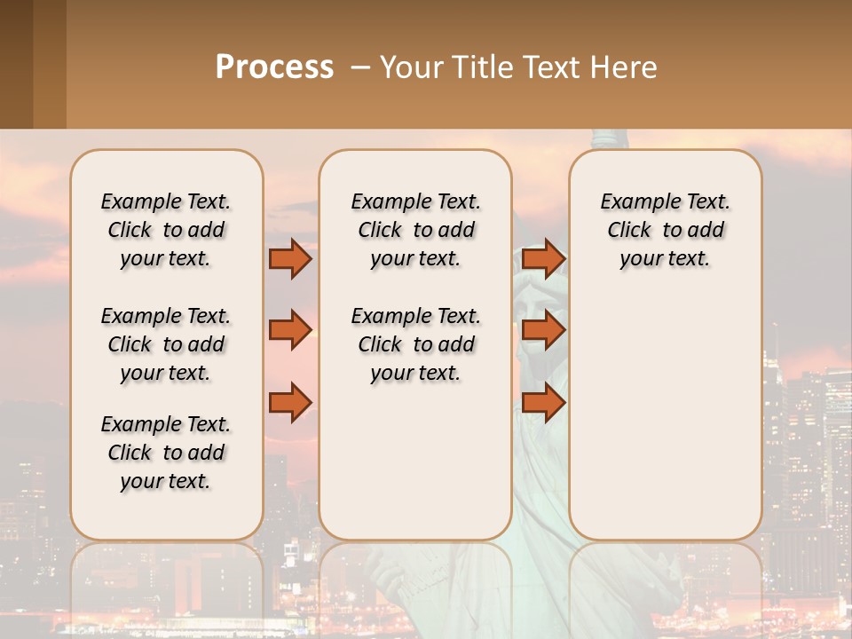 Scenic Statue City PowerPoint Template