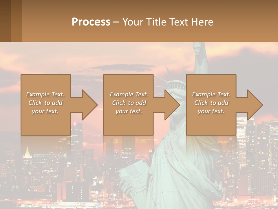 Scenic Statue City PowerPoint Template