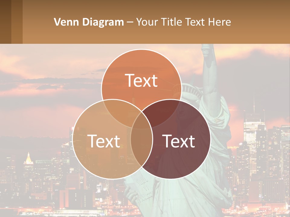 Scenic Statue City PowerPoint Template