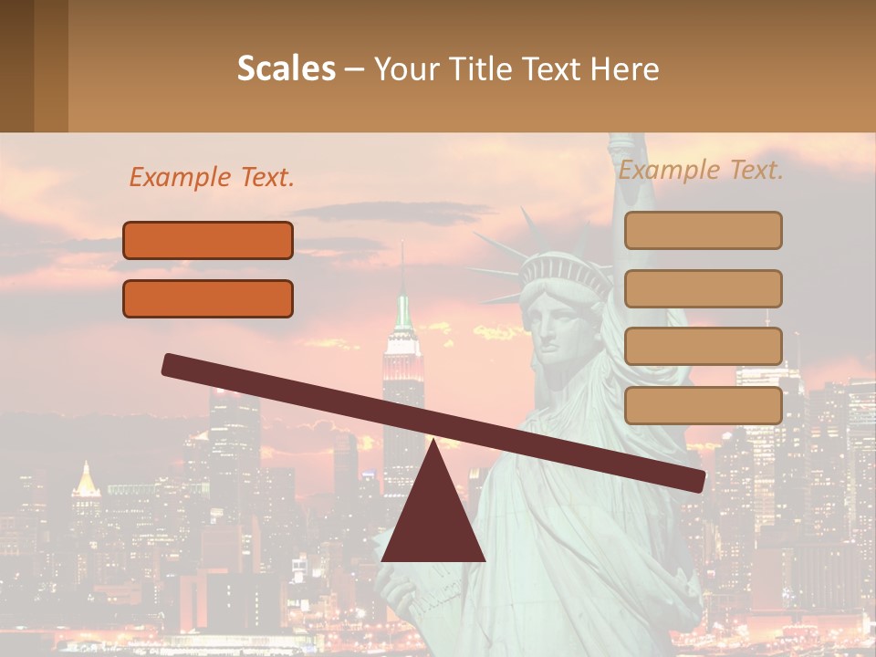 Scenic Statue City PowerPoint Template