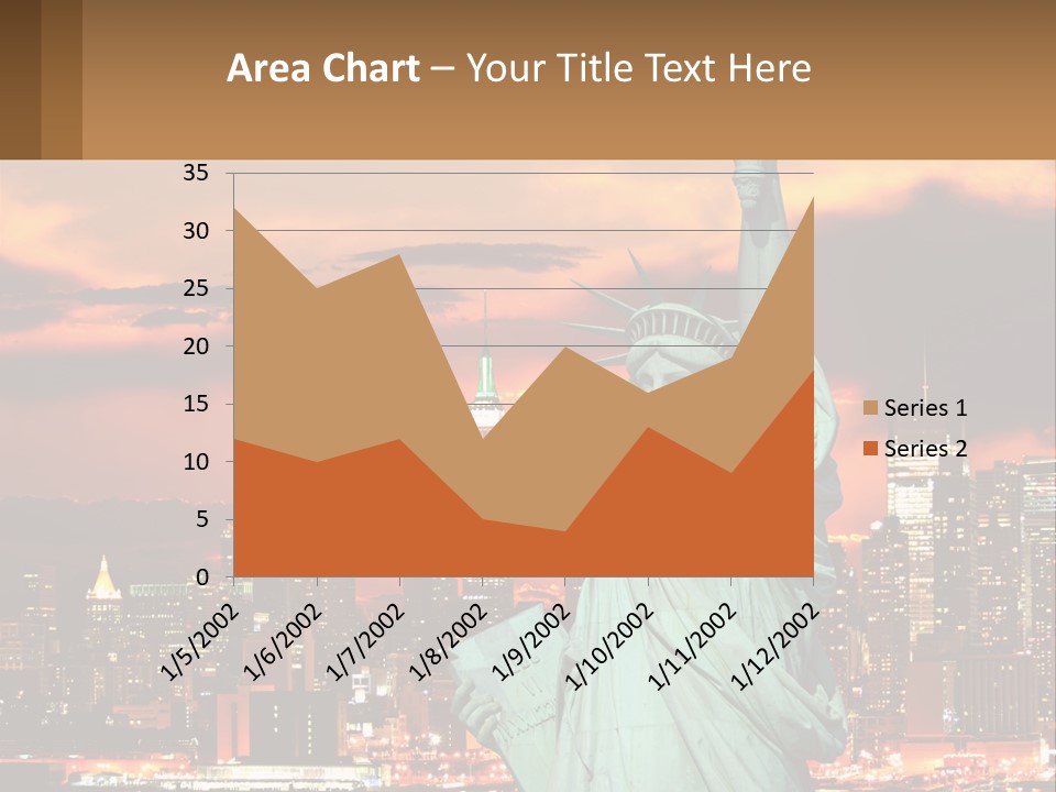 Scenic Statue City PowerPoint Template