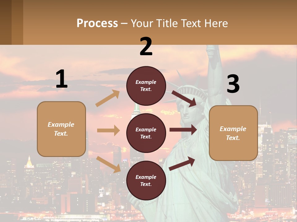 Scenic Statue City PowerPoint Template