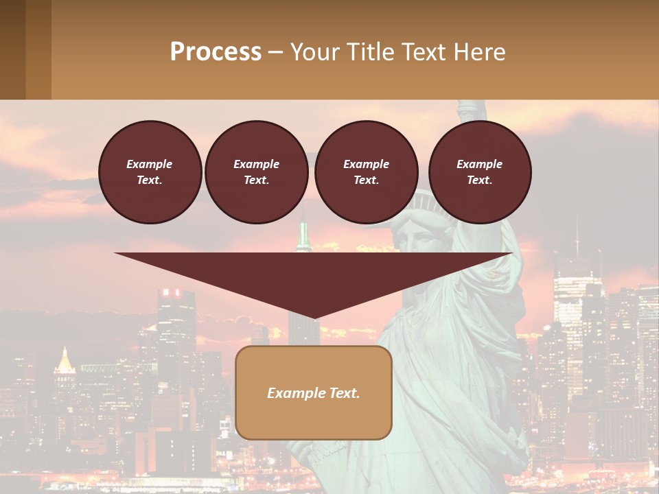 Scenic Statue City PowerPoint Template