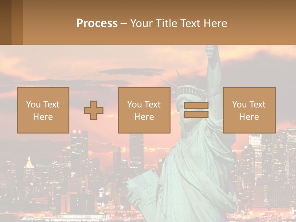 Scenic Statue City PowerPoint Template