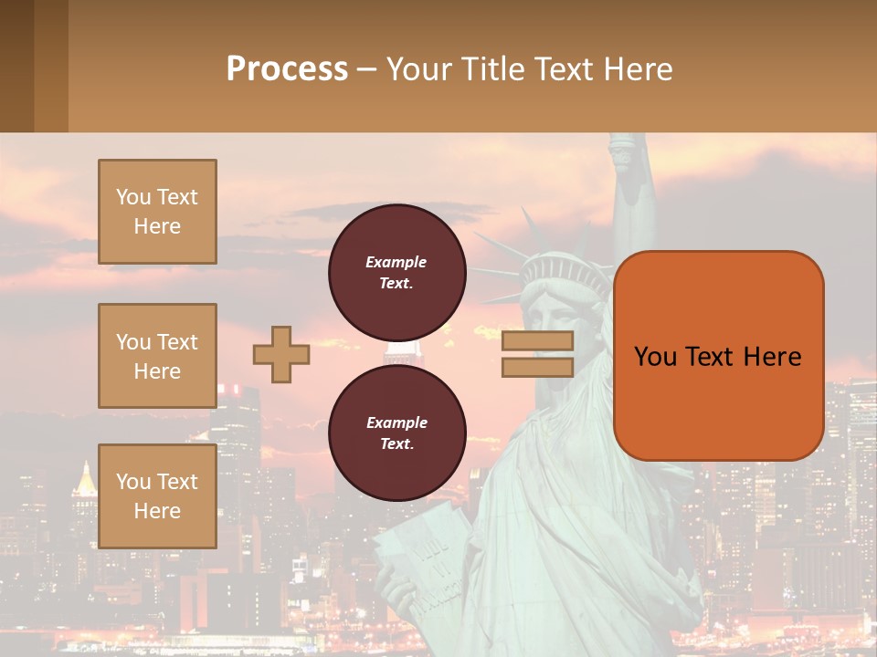 Scenic Statue City PowerPoint Template