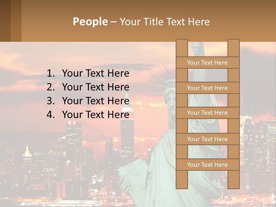 Scenic Statue City PowerPoint Template