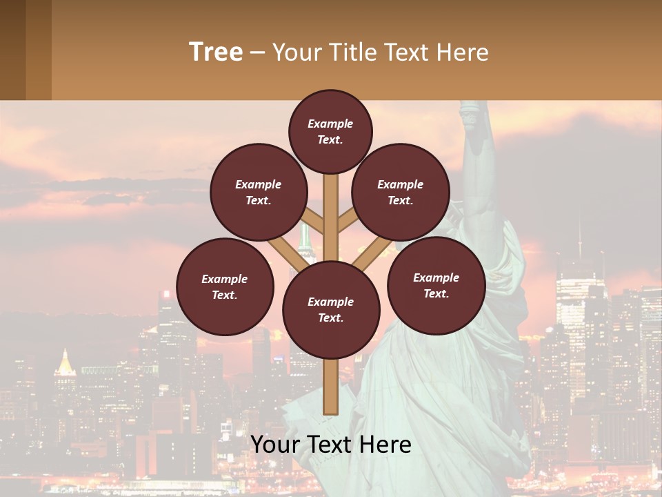 Scenic Statue City PowerPoint Template