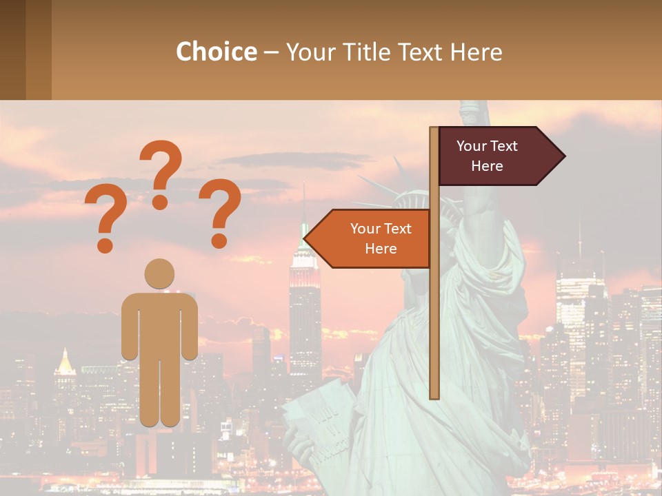 Scenic Statue City PowerPoint Template
