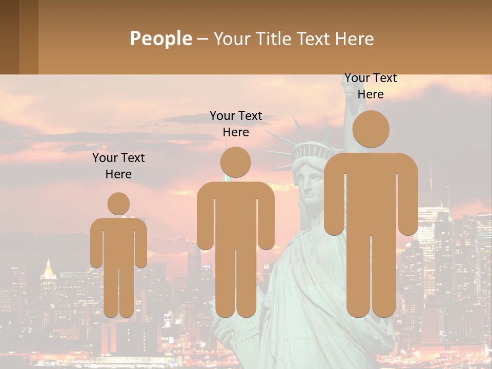 Scenic Statue City PowerPoint Template