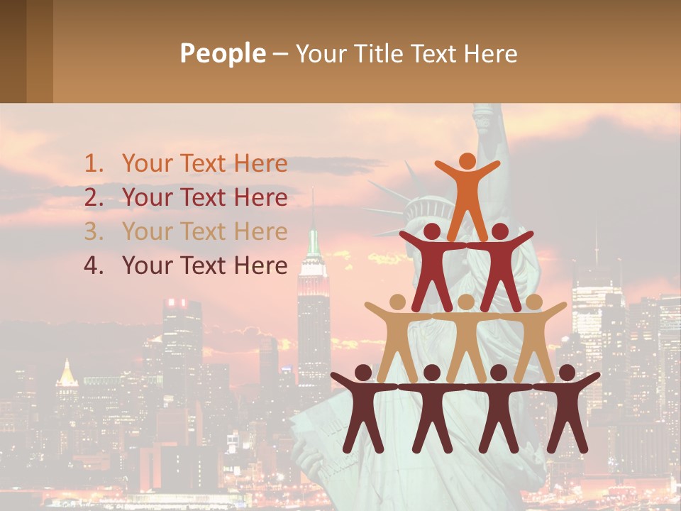 Scenic Statue City PowerPoint Template