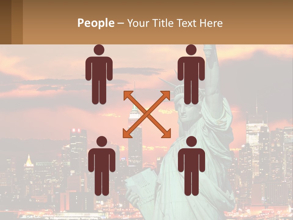 Scenic Statue City PowerPoint Template