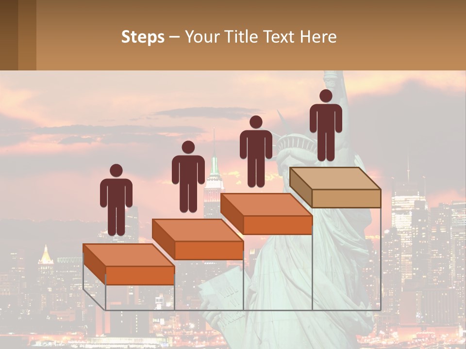 Scenic Statue City PowerPoint Template