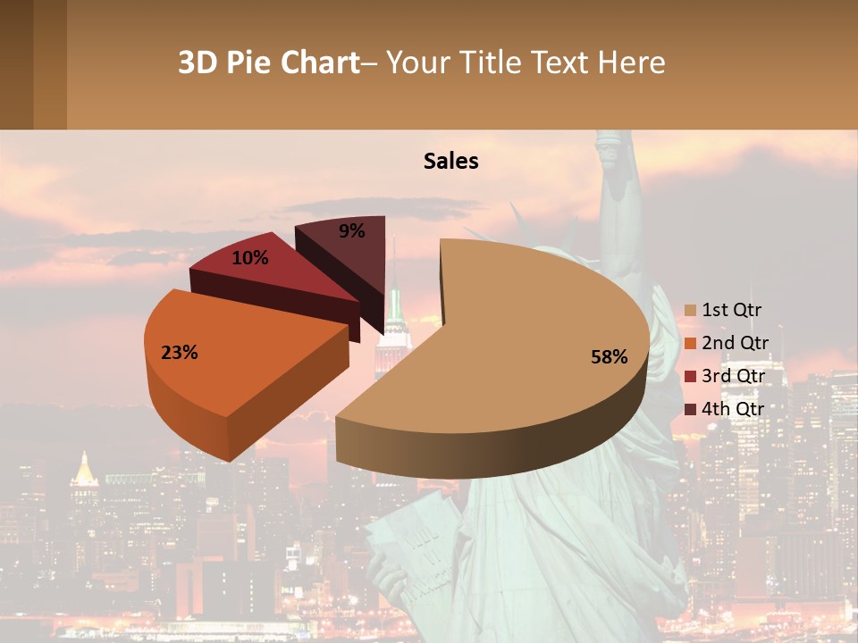 Scenic Statue City PowerPoint Template