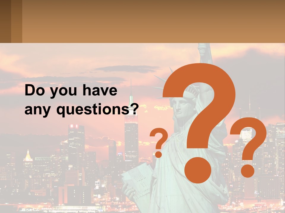 Scenic Statue City PowerPoint Template