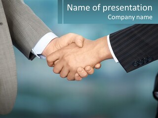 Agreement Two Congratulating PowerPoint Template