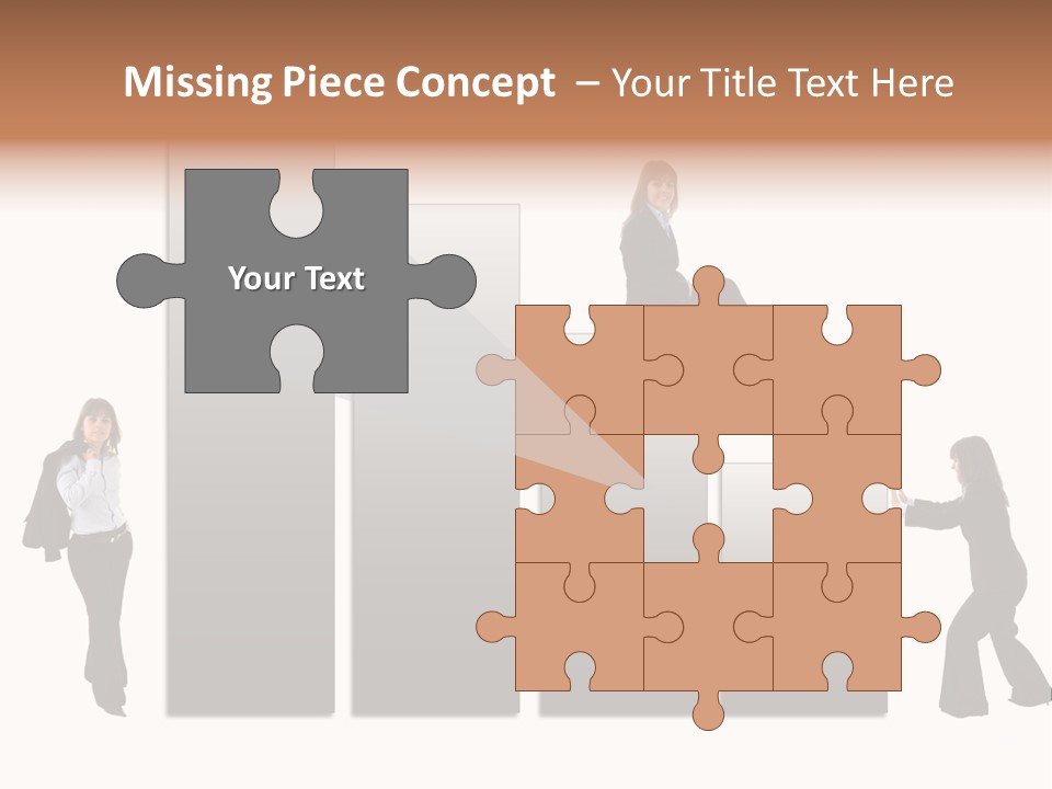 Confidence Businesswoman Sales PowerPoint Template