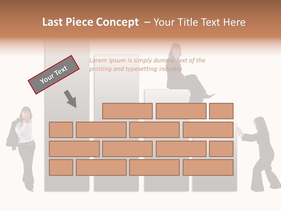 Confidence Businesswoman Sales PowerPoint Template