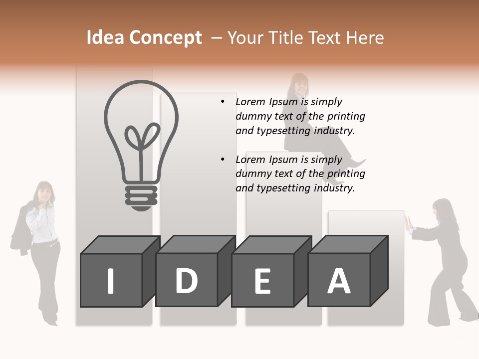 Confidence Businesswoman Sales PowerPoint Template