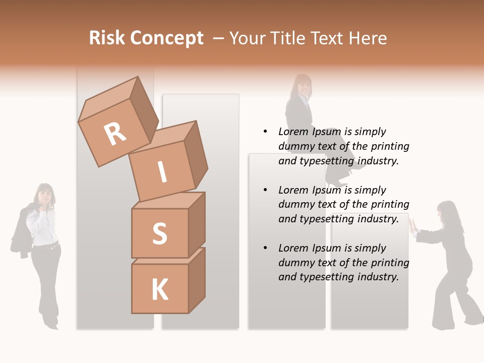 Confidence Businesswoman Sales PowerPoint Template