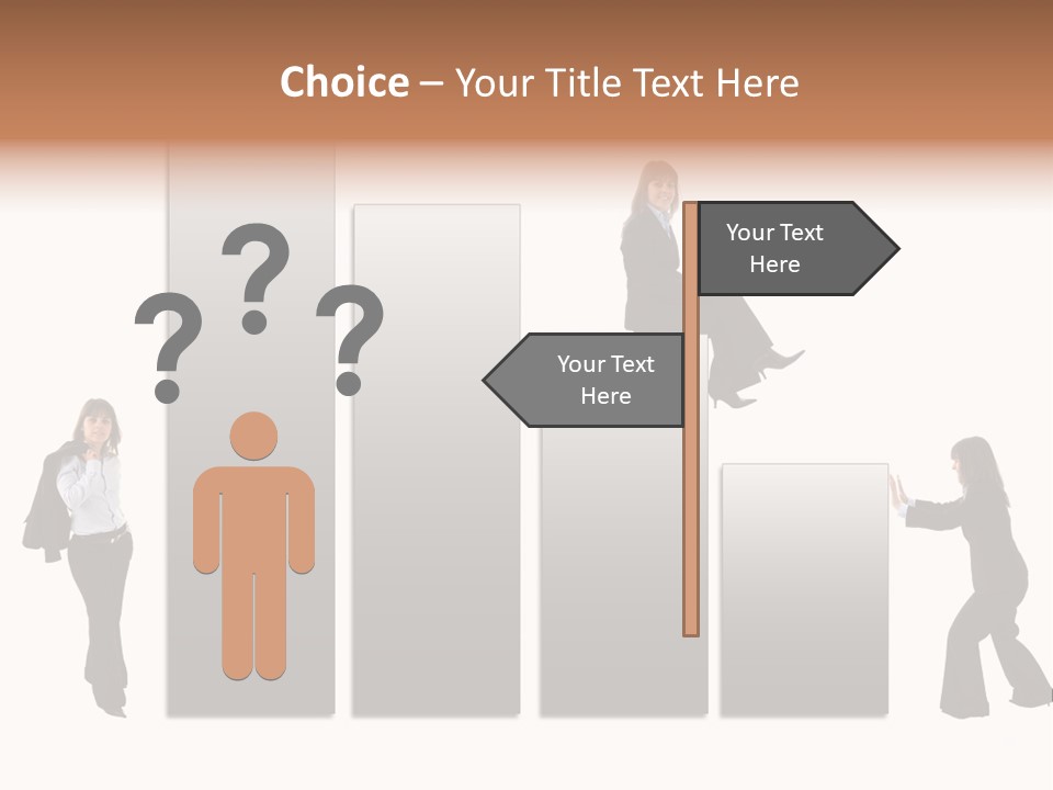 Confidence Businesswoman Sales PowerPoint Template