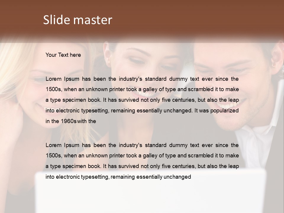 A Group Of People Looking At A Laptop Screen PowerPoint Template