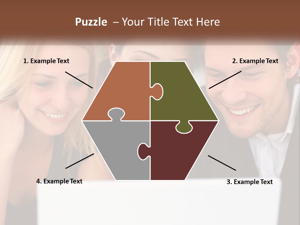 A Group Of People Looking At A Laptop Screen PowerPoint Template