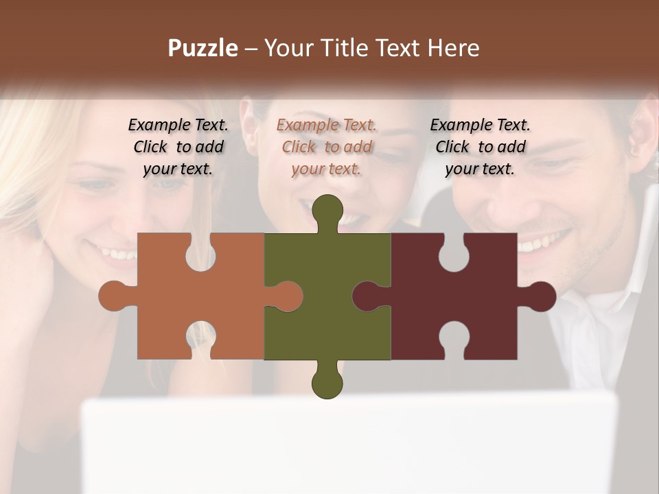 A Group Of People Looking At A Laptop Screen PowerPoint Template