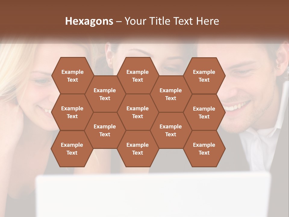 A Group Of People Looking At A Laptop Screen PowerPoint Template