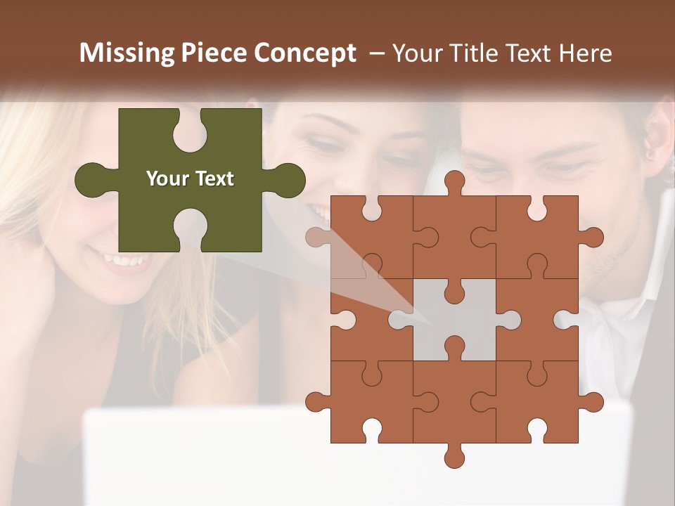 A Group Of People Looking At A Laptop Screen PowerPoint Template