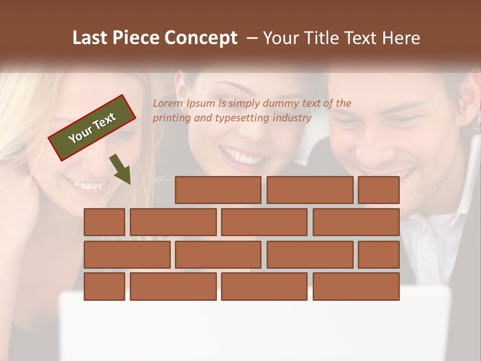 A Group Of People Looking At A Laptop Screen PowerPoint Template