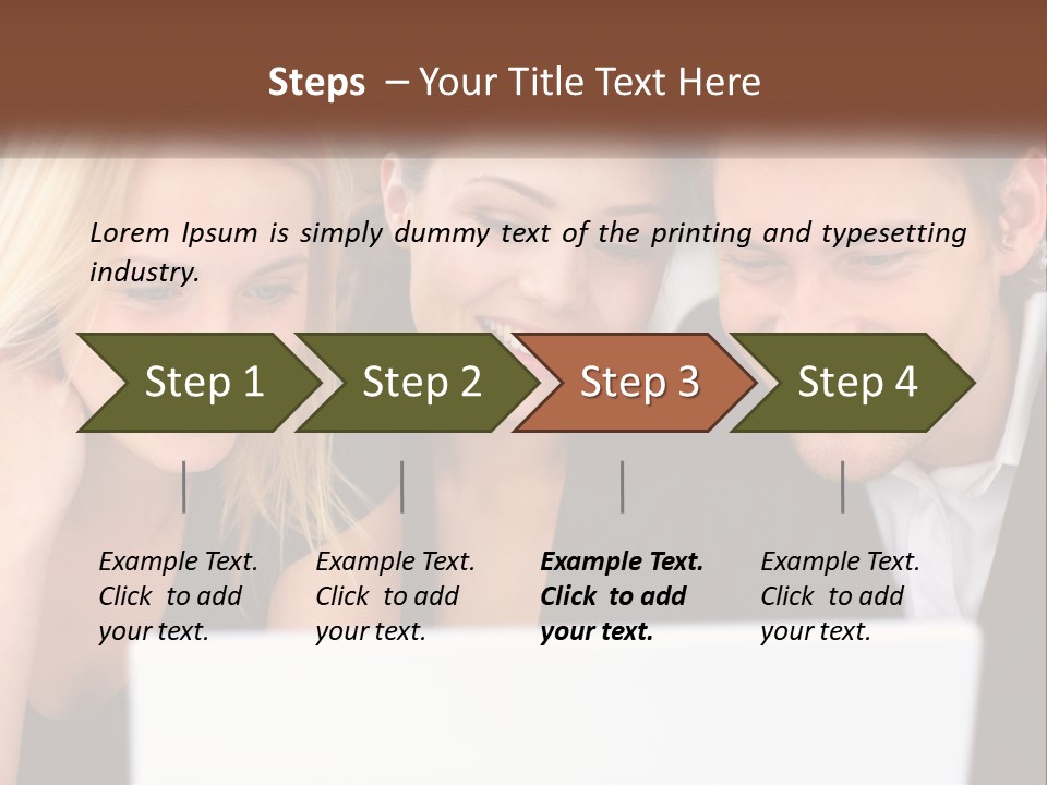 A Group Of People Looking At A Laptop Screen PowerPoint Template