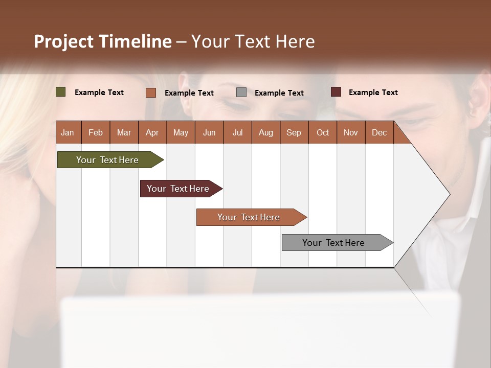 A Group Of People Looking At A Laptop Screen PowerPoint Template